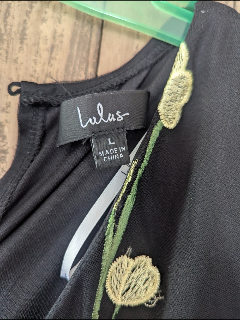 Lulu's Black Mesh Midi Dress with Multicolor Floral Embroidery - Picture 3 of 5